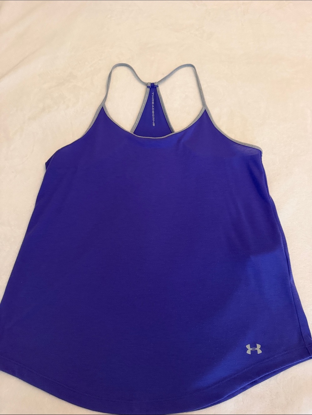 Under Armour Women's Royal Purple Racerback Tank with Gray Trim